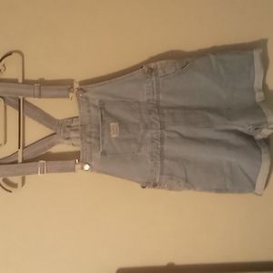 Denim short over alls